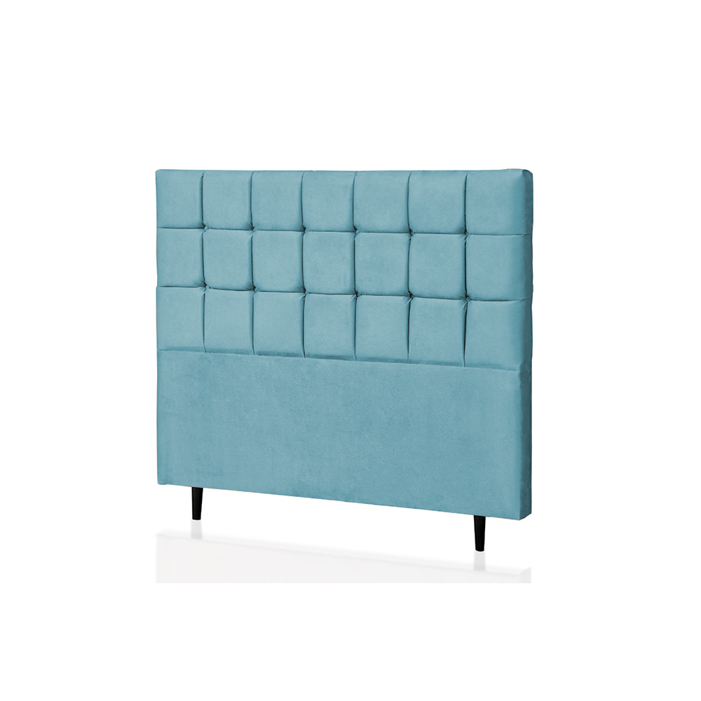 Cabeceira Solteiro Livia 90 CM Suede Azul Turquesa- D A Decor