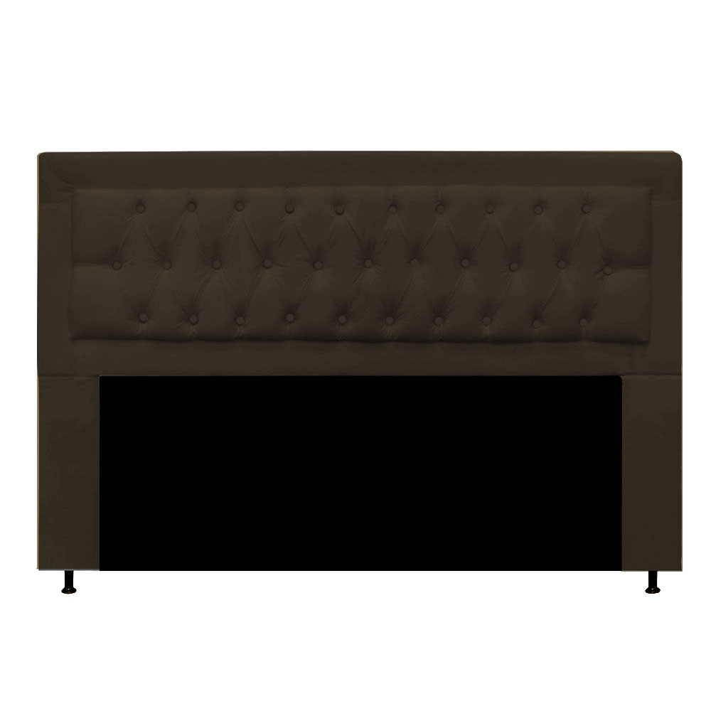 Cabeceira Solteiro Lunna 90 CM Suede Marrom - D A Decor