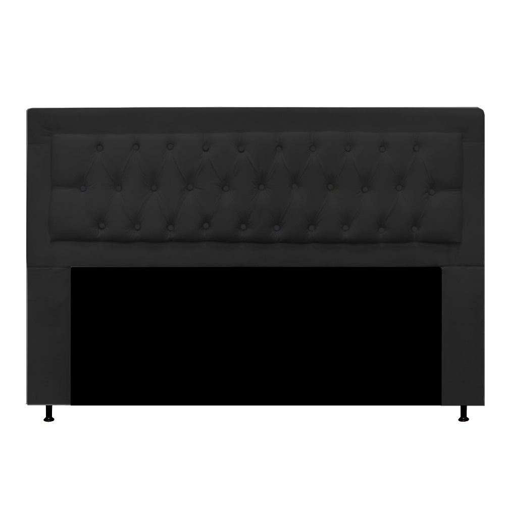 Cabeceira Solteiro Lunna 90 CM Suede Preto - D A Decor