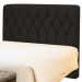 Cabeceira Solteiro Pérola 90 CM Suede Preto - D A Decor