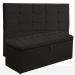 Kit Cabeceira Ana Luisa+ Calçadeira Itália Casal 140 CM Suede Preto - D A Decor