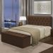 Kit Cabeceira Istambul+ Calçadeira Itália Queen 160 CM Suede Marrom - D A Decor