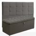 Kit Cabeceira Jordania+ Calçadeira Itália Queen 160 CM Suede Cinza - D A Decor
