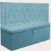 Kit Cabeceira Lunna + Calçadeira Itália Casal 140 CM Suede Azul Turquesa- D A Decor