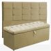 Kit Cabeceira Mel + Calçadeira Itália King 195 CM Suede Marfim - D A Decor