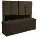 Kit Cabeceira Poliana+ Calçadeira Kiara Casal 140 CM Suede Marrom - D A Decor