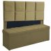 Kit Cabeceira Poliana+ Calçadeira Kiara King 195 CM Suede Camurça - D A Decor