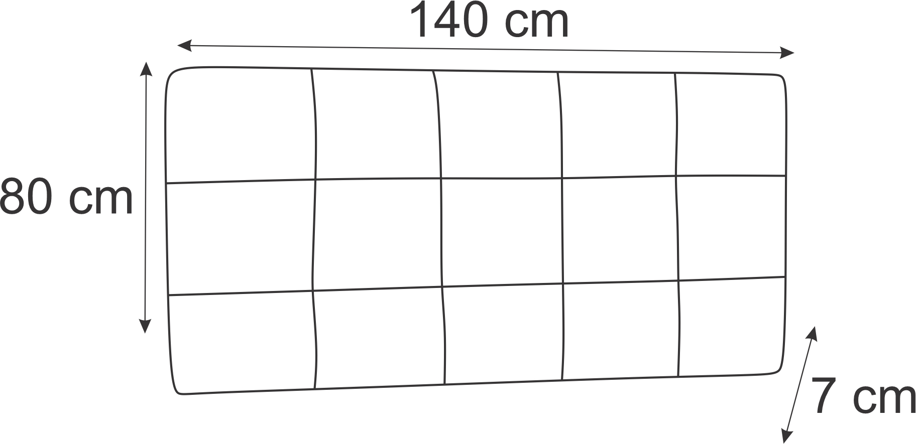 Painel Casal Mel 140 CM Bege - D A Decor
