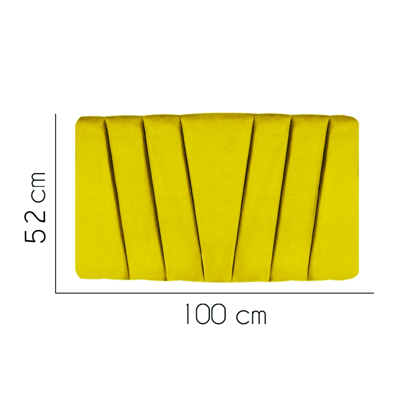 Painel Estofada Bélgica 100CM Solteiro Suede Amarelo - D A DECOR