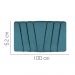 Painel Estofada Bélgica 100CM Solteiro Suede Azul Turquesa - D A DECOR
