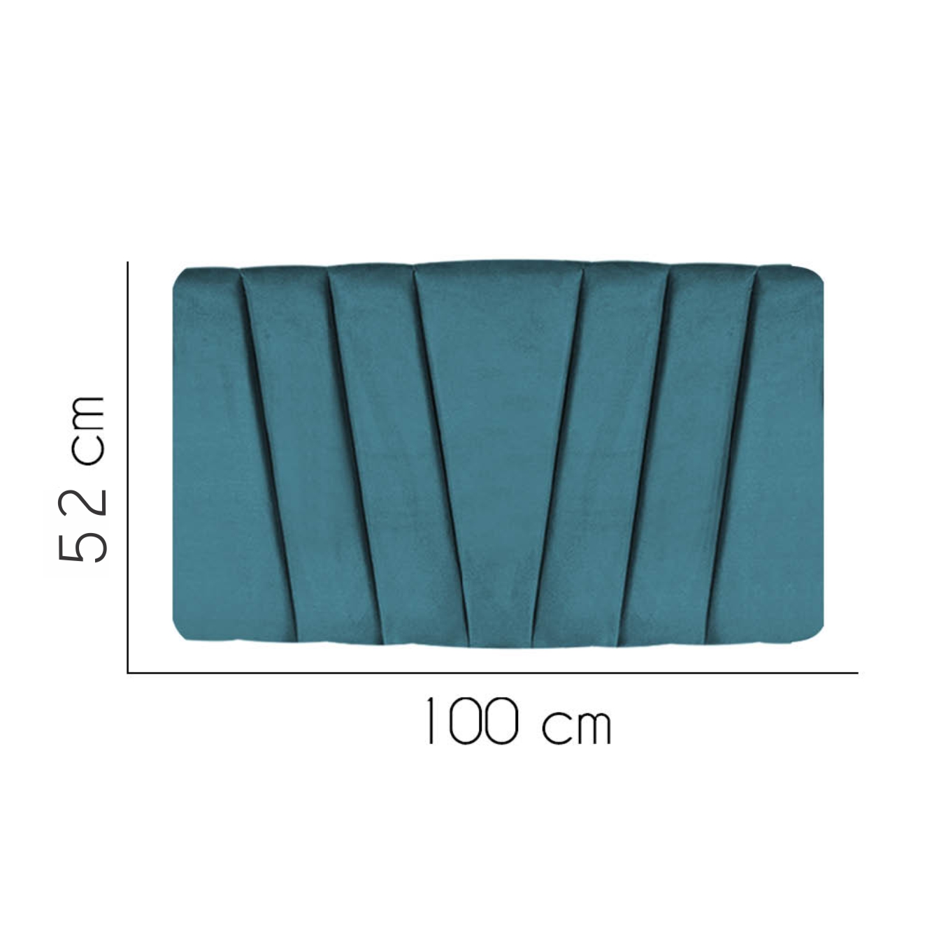 Painel Estofada Bélgica 100CM Solteiro Suede Azul Turquesa - D A DECOR