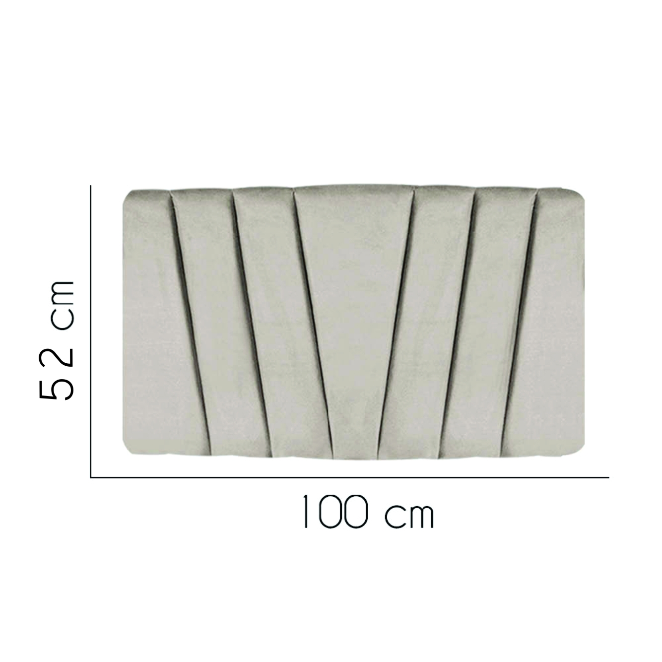 Painel Estofada Bélgica 100CM Solteiro Suede Bege - D A DECOR