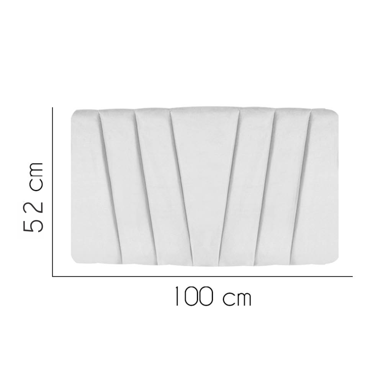 Painel Estofada Bélgica 100CM Solteiro Suede Branco - D A DECOR