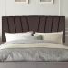 Painel Estofada Bélgica 100CM Solteiro Suede Marrom - D A DECOR