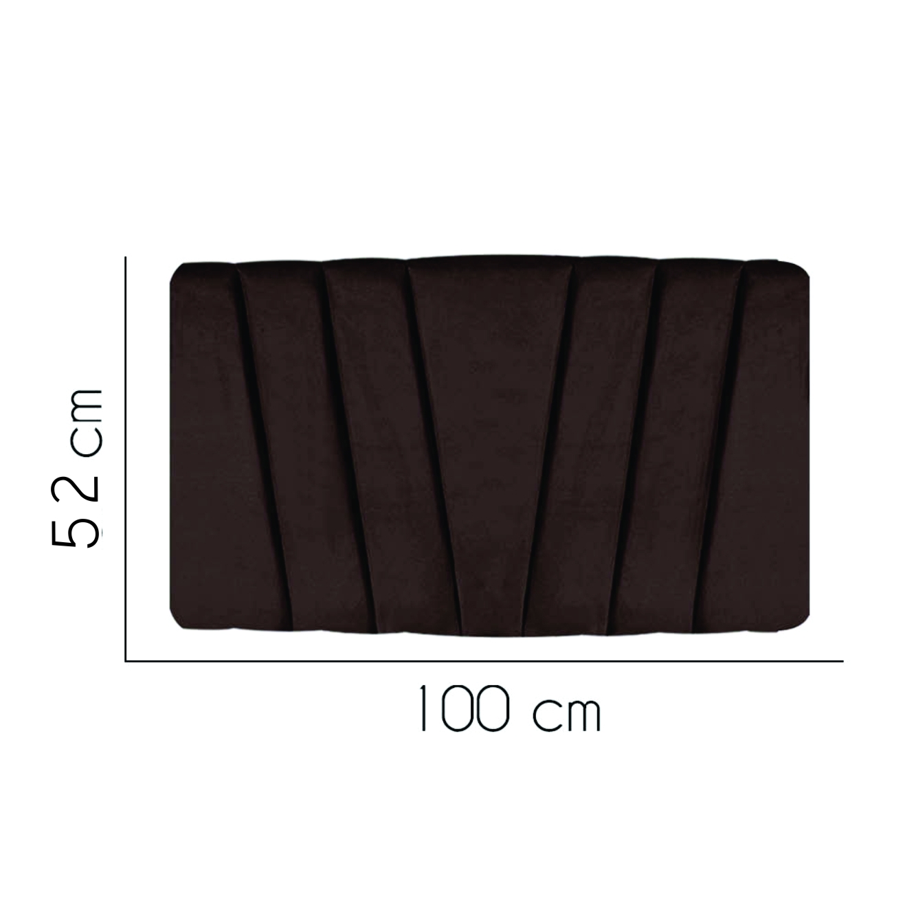 Painel Estofada Bélgica 100CM Solteiro Suede Marrom - D A DECOR