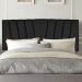 Painel Estofada Bélgica 100CM Solteiro Suede Preto - D A DECOR