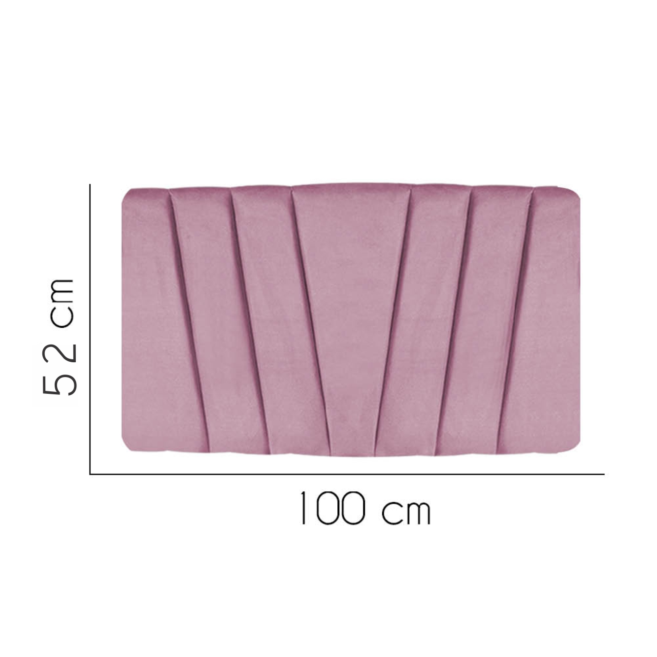 Painel Estofada Bélgica 100CM Solteiro Suede Rosa - D A DECOR