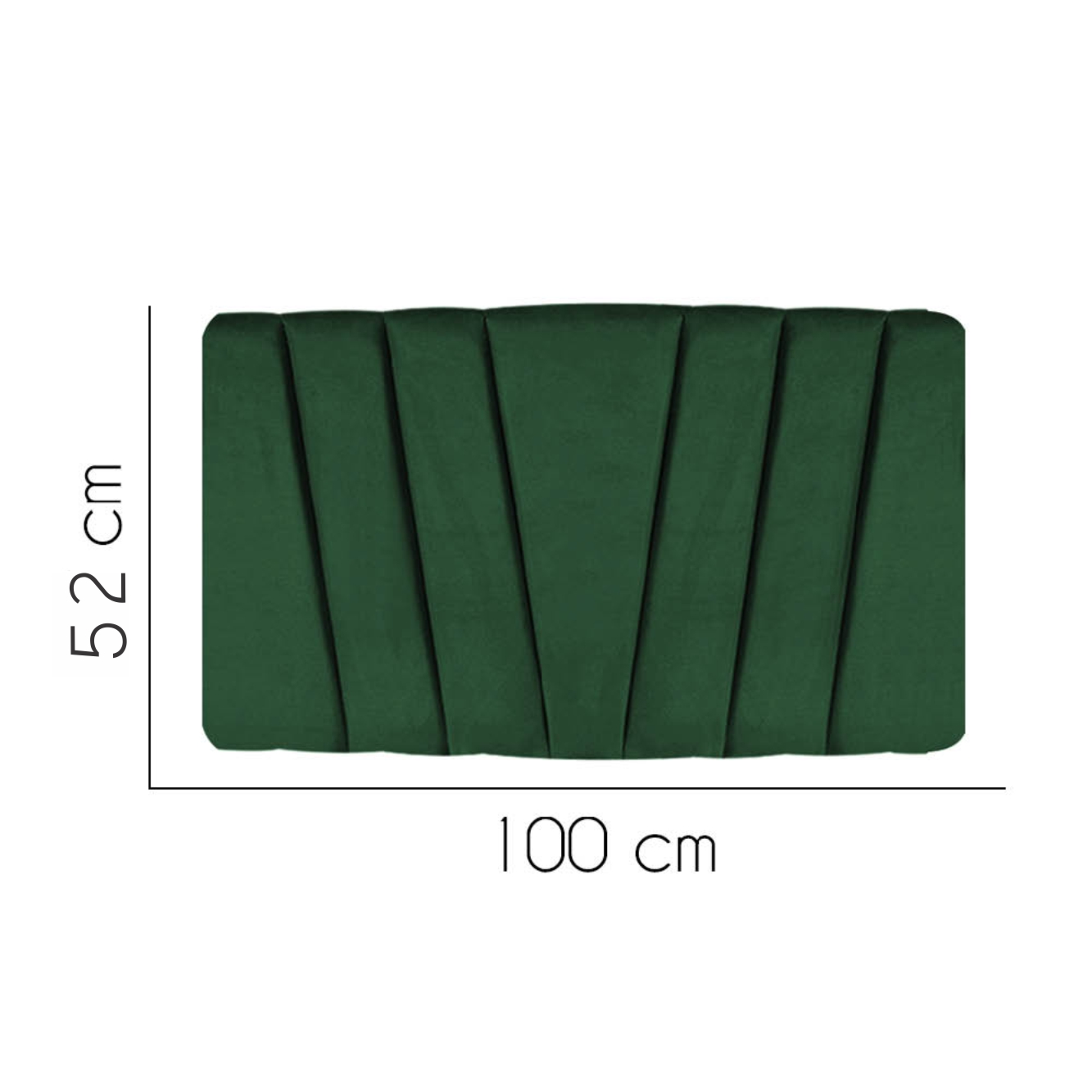Painel Estofada Bélgica 100CM Solteiro Suede Verde - D A DECOR