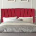 Painel Estofada Bélgica 100CM Solteiro Suede Vermelho - D A DECOR