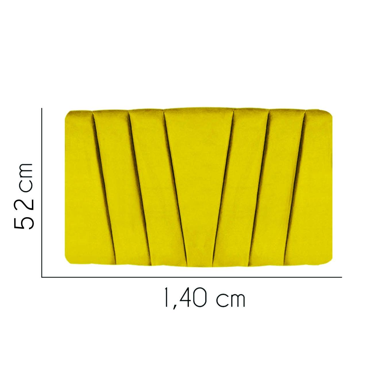 Painel Estofada Bélgica 140CM Casal Suede Amarelo - D A DECOR