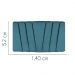 Painel Estofada Bélgica 140CM Casal Suede Azul Turquesa - D A DECOR