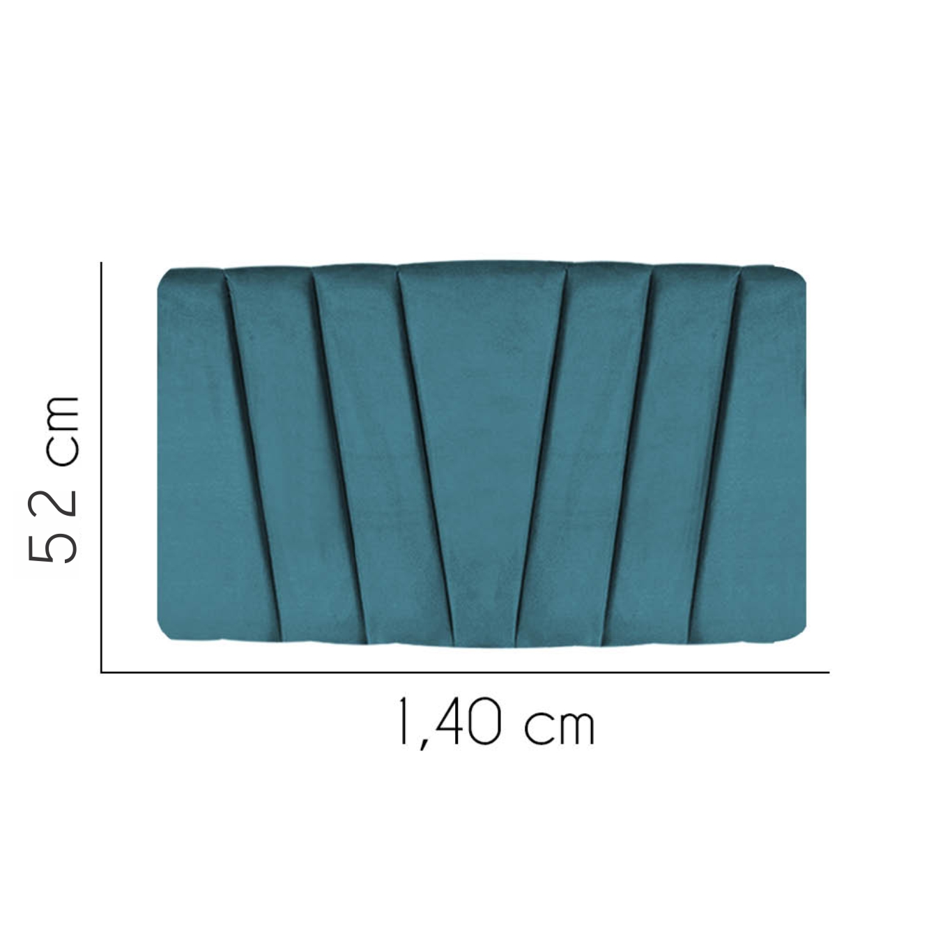 Painel Estofada Bélgica 140CM Casal Suede Azul Turquesa - D A DECOR