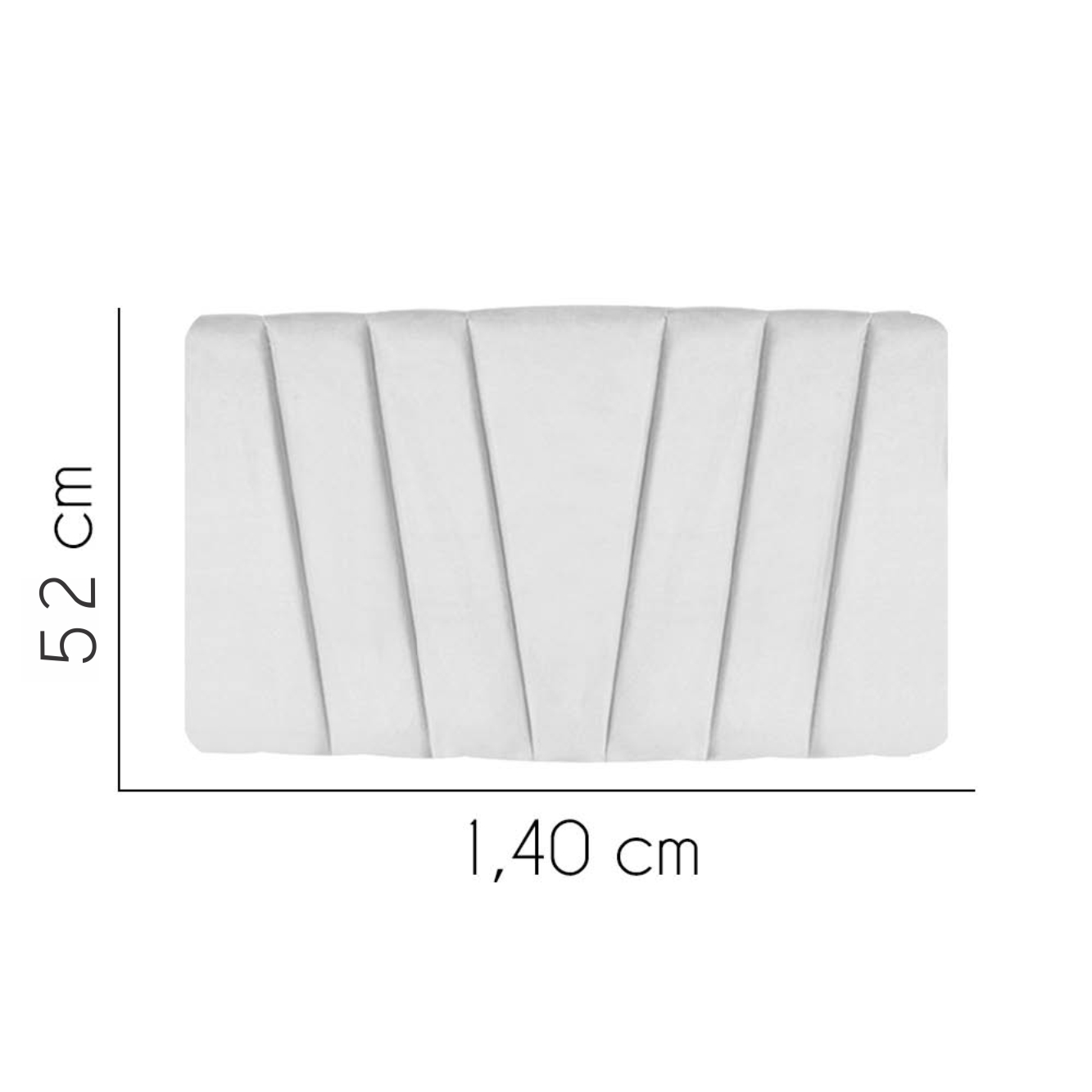 Painel Estofada Bélgica 140CM Casal Suede Branco - D A DECOR