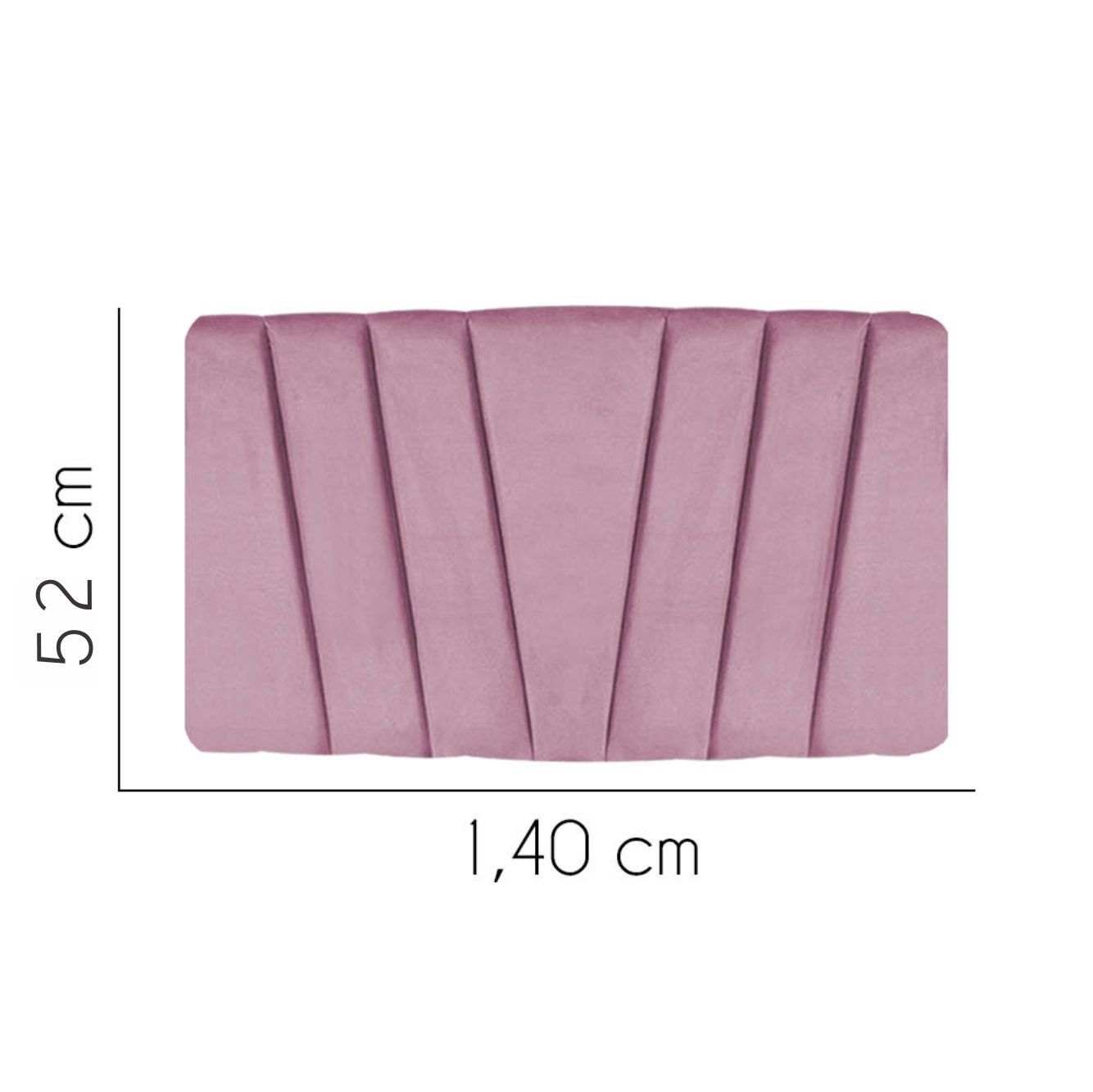 Painel Estofada Bélgica 140CM Casal Suede Rosa - D A DECOR