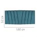 Painel Estofada Bélgica 160CM Queen Suede Azul Turquesa - D A DECOR