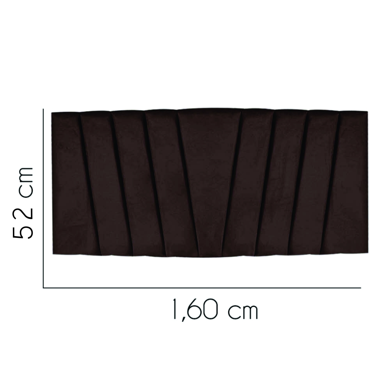 Painel Estofada Bélgica 160CM Queen Suede Marrom - D A DECOR
