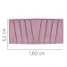 Painel Estofada Bélgica 160CM Queen Suede Rosa - D A DECOR