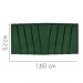 Painel Estofada Bélgica 160CM Queen Suede Verde - D A DECOR