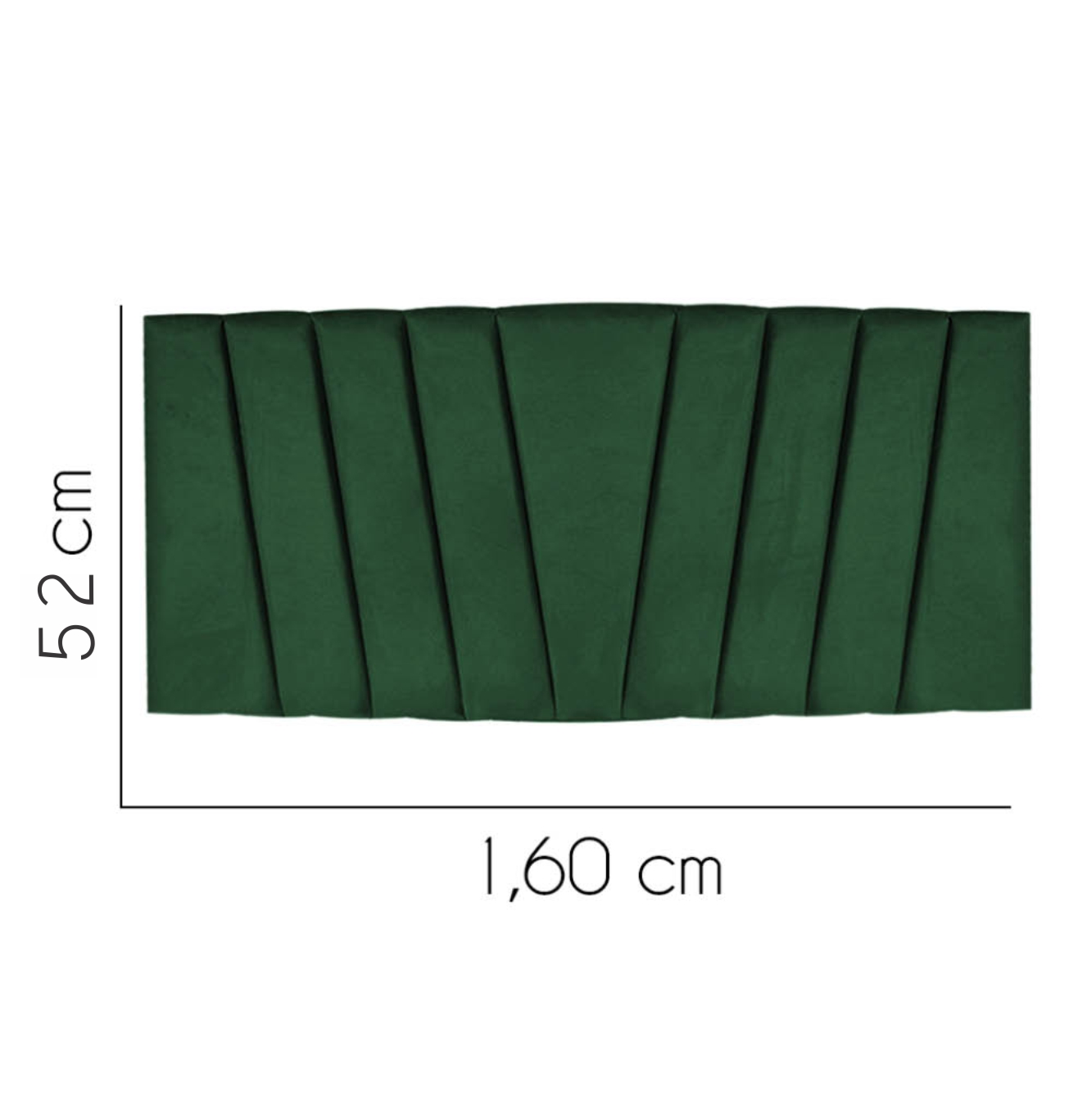 Painel Estofada Bélgica 160CM Queen Suede Verde - D A DECOR