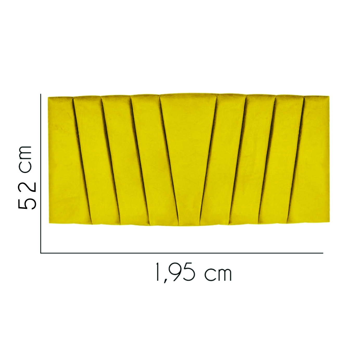 Painel Estofada Bélgica 195CM King Suede Amarelo - D A DECOR