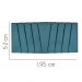 Painel Estofada Bélgica 195CM King Suede Azul Turquesa - D A DECOR