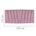 Painel Estofada Bélgica 195CM King Suede Rosa - D A DECOR