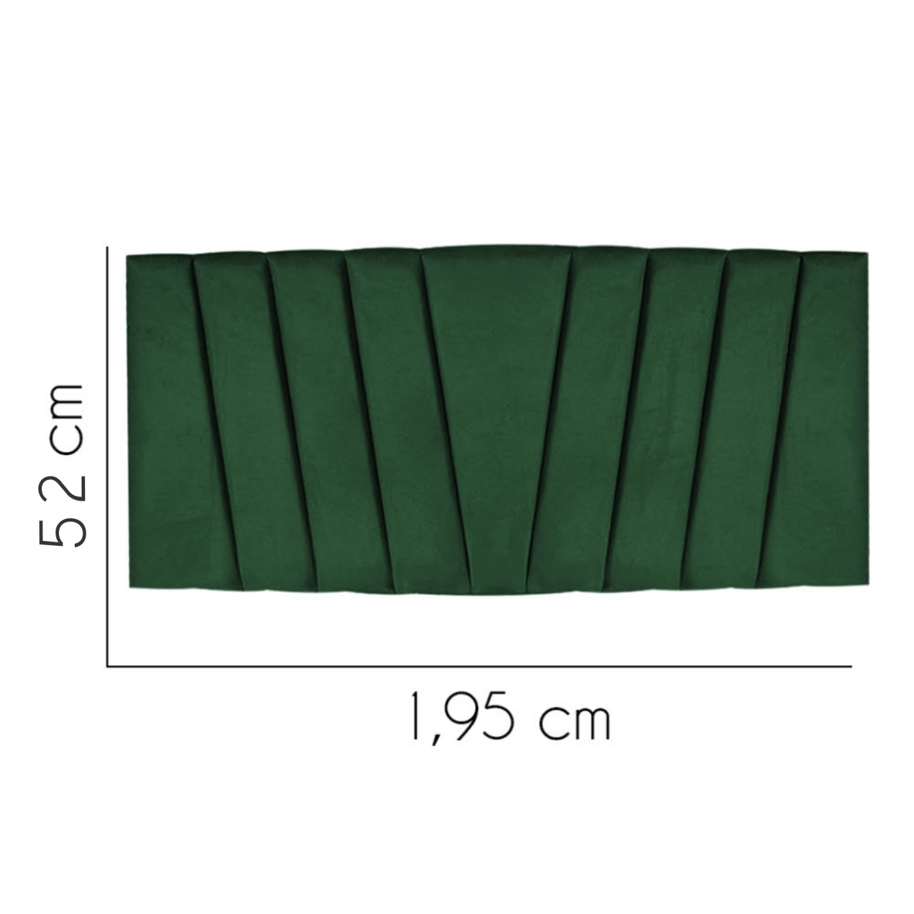 Painel Estofada Bélgica 195CM King Suede Verde - D A DECOR