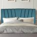 Painel Estofada Bélgica 90CM Solteiro Suede Azul Turquesa - D A DECOR