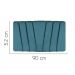 Painel Estofada Bélgica 90CM Solteiro Suede Azul Turquesa - D A DECOR