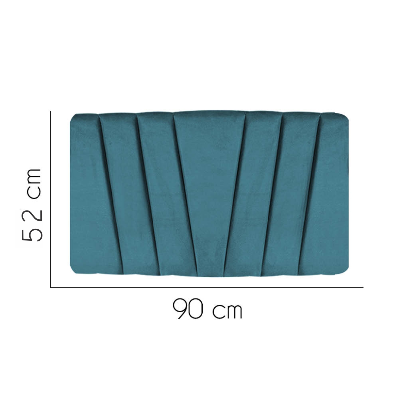 Painel Estofada Bélgica 90CM Solteiro Suede Azul Turquesa - D A DECOR