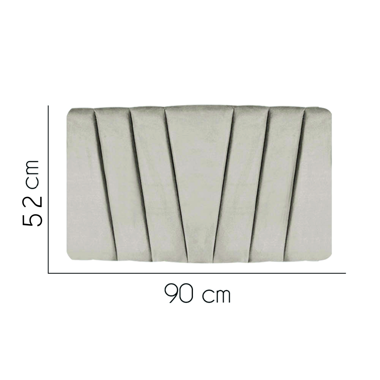 Painel Estofada Bélgica 90CM Solteiro Suede Bege - D A DECOR