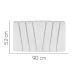 Painel Estofada Bélgica 90CM Solteiro Suede Branco - D A DECOR