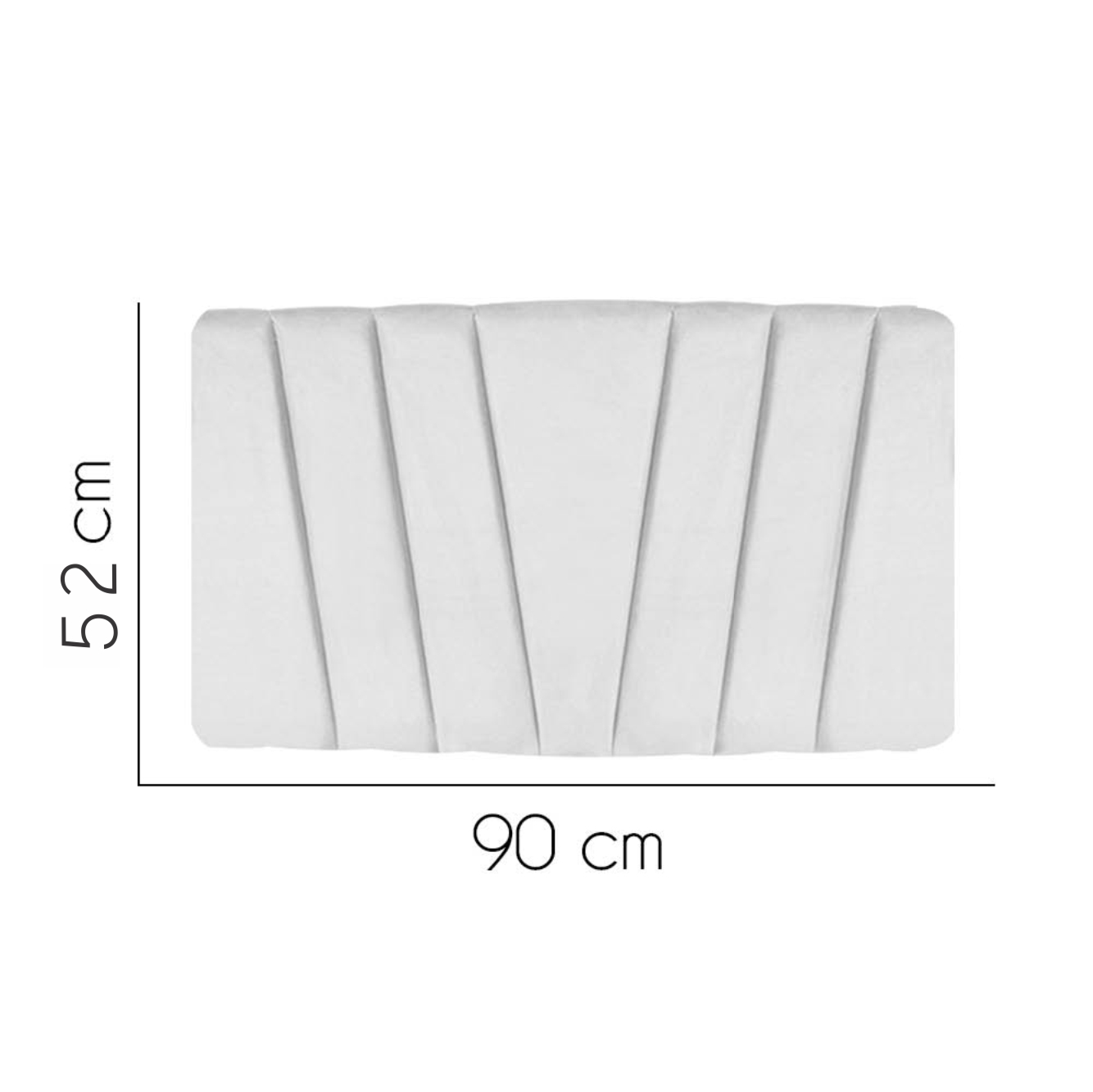 Painel Estofada Bélgica 90CM Solteiro Suede Branco - D A DECOR