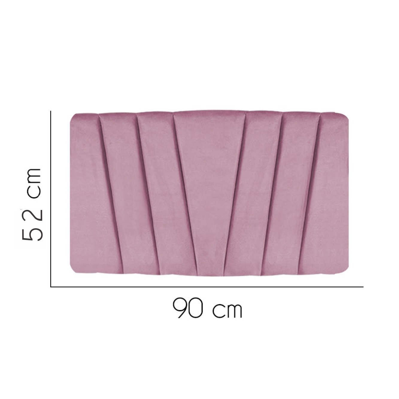 Painel Estofada Bélgica 90CM Solteiro Suede Rosa - D A DECOR