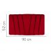 Painel Estofada Bélgica 90CM Solteiro Suede Vermelho - D A DECOR