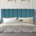 Painel Estofada Carla 100CM Solteiro Suede Azul Turquesa - D A DECOR