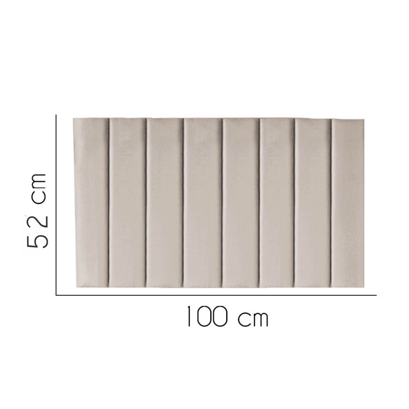 Painel Estofada Carla 100CM Solteiro Suede Bege - D A DECOR