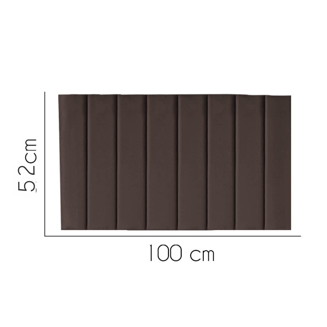 Painel Estofada Carla 100CM Solteiro Suede Marrom - D A DECOR