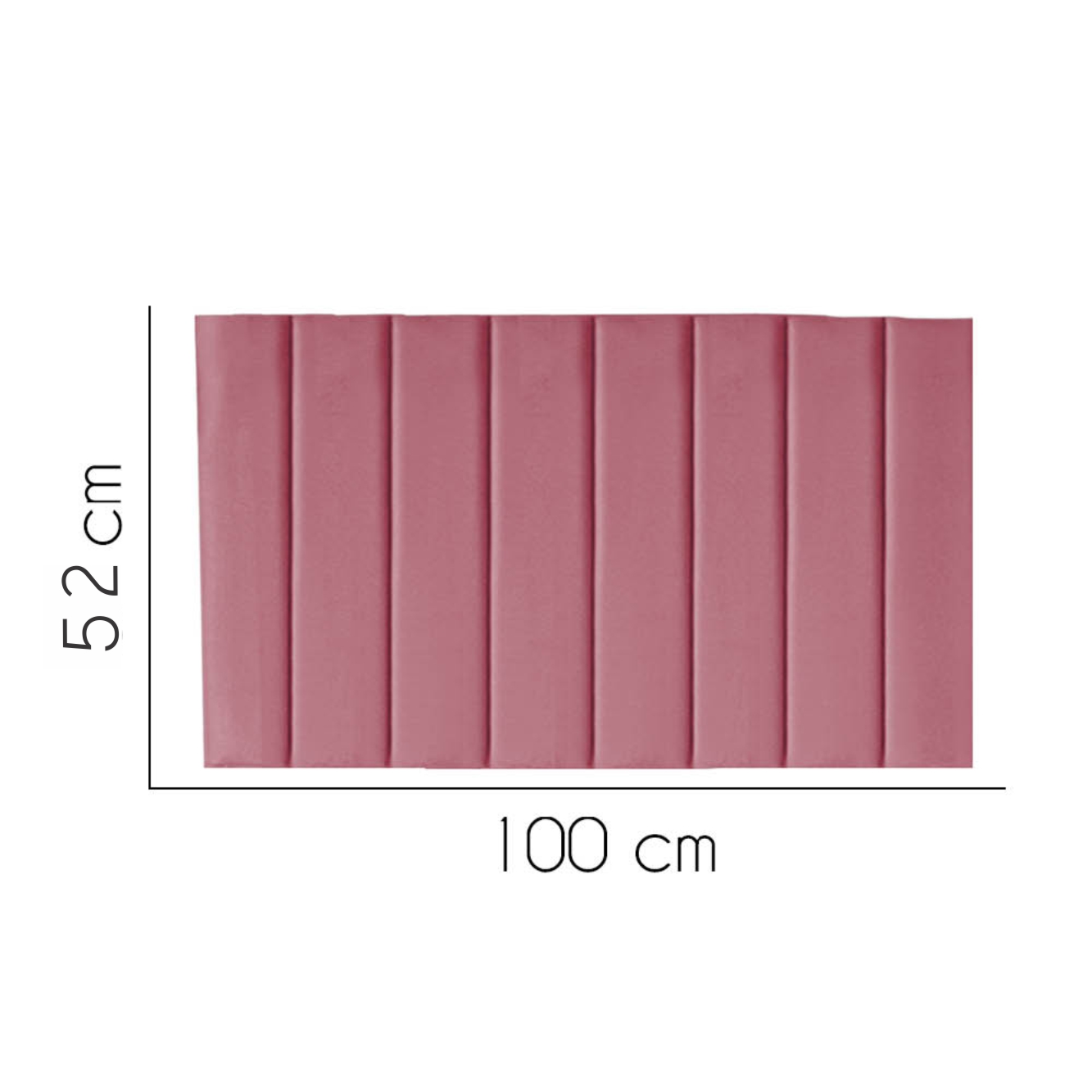 Painel Estofada Carla 100CM Solteiro Suede Rosa - D A DECOR