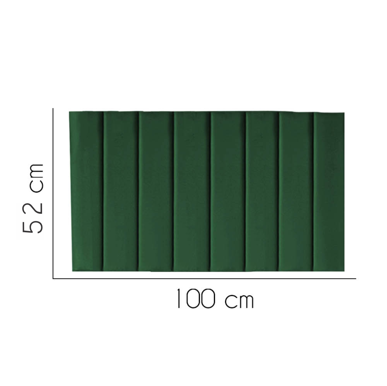 Painel Estofada Carla 100CM Solteiro Suede Verde - D A DECOR